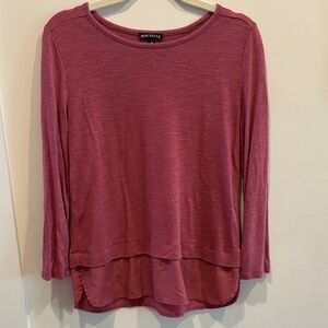 JCREW Women's Rose Long Sleeve Layered Top